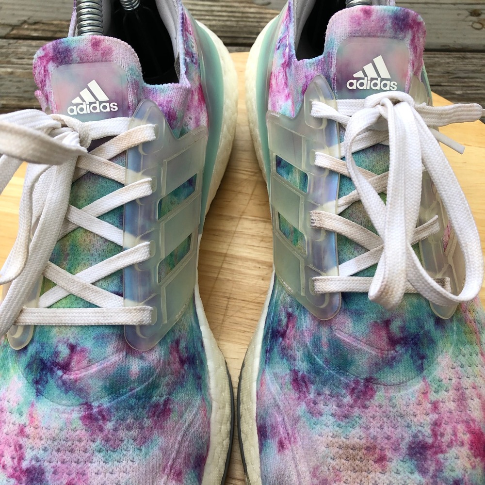 Adidas UltraBoost 21 GZ7104 Womens 9.5 US Pink Tie Dye Purple Running Shoes Gym - Picture 13 of 13
